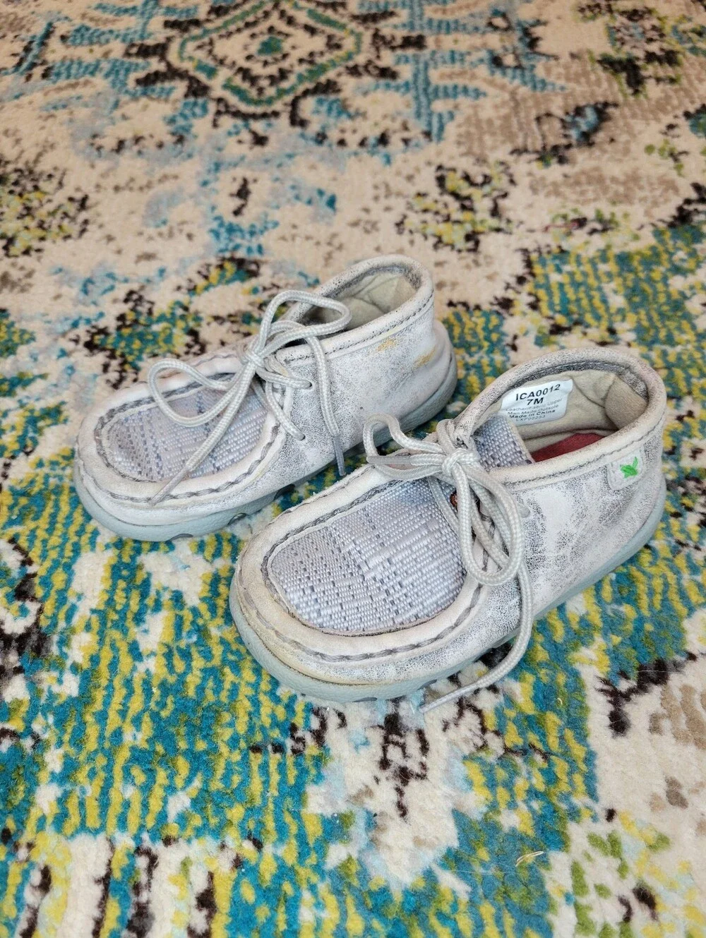 Twisted X Chukka Driving Moccasins in Grey, Size Toddler 7 Medium